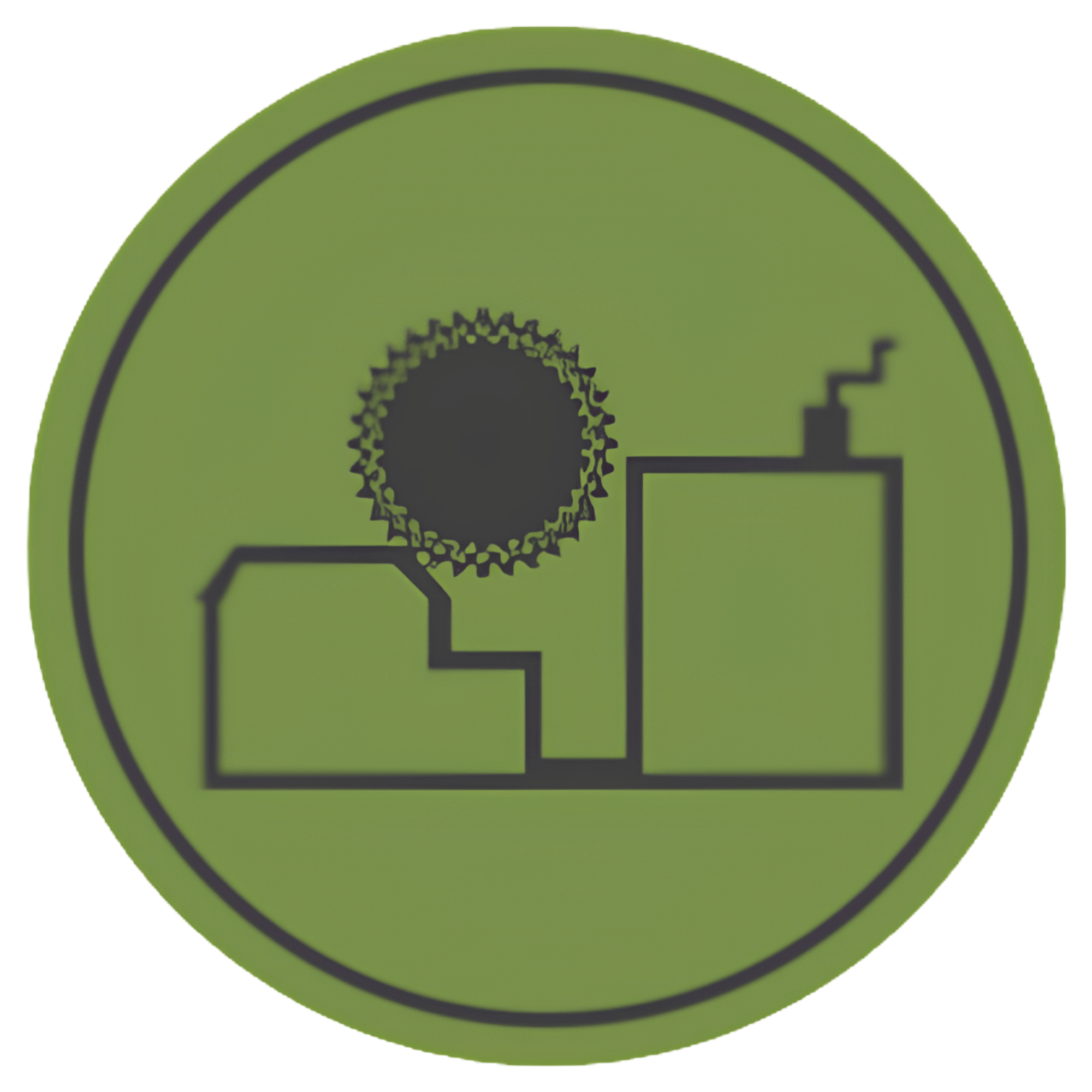 Jerome Environmental Services, LLC (JESLLC) logo featuring a dark olive line-art building and tree inside a green circular background.